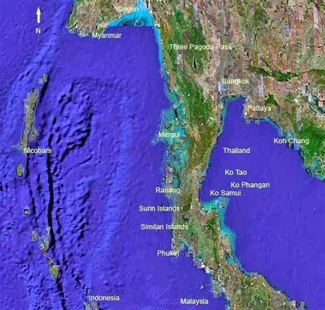 Exotic Thailand & Myanmar Andaman Sea and Islands Travel : Andaman Sea Map