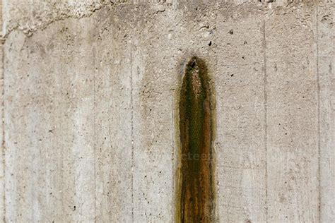 Weeping hole with slurry stain on a concrete retention wall. Close-up. 12631421 Stock Photo at ...