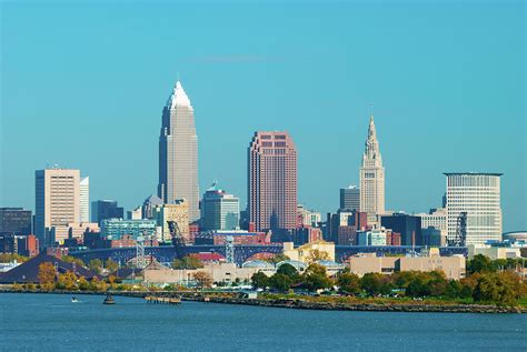 Cleveland Skyline And Lake Erie by Davel5957