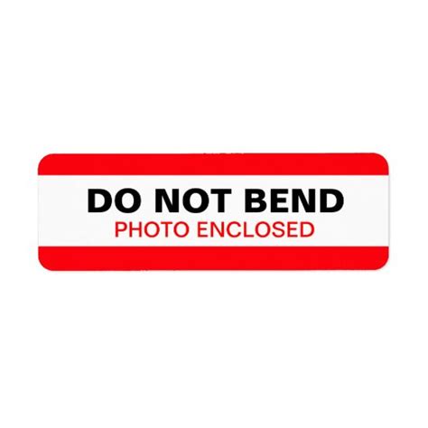 Do Not Bend Warning Label Red | Zazzle