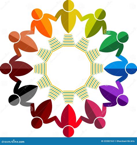 Round Peoples Logo Cartoon Vector | CartoonDealer.com #22282163