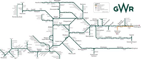 Great Western train / rail maps