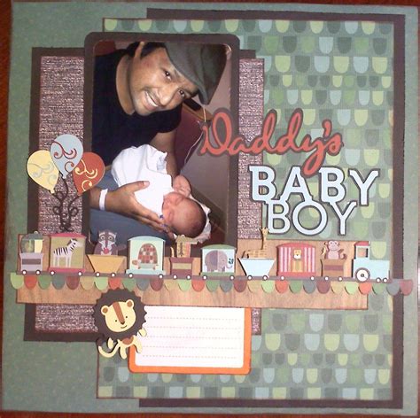 Daddy's Baby Boy | Baby boy scrapbook layouts, Boy scrapbook layouts, Baby boy scrapbook