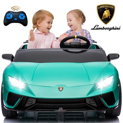 Lamborghini 24V Powered Ride on Car 2 Seater with Remote Control, Electric Sport Car for Kids ...