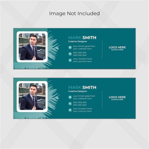 Premium Vector | Email signature banner design