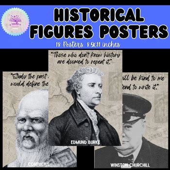 Historical Figures Quotation Posters | 8.5x11 inches | 18 Posters