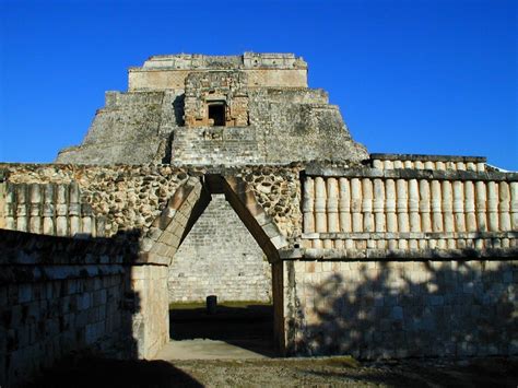 Ruins of the city of Uxmal - a monument of Mayan culture in Mexico