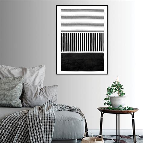 Wall Art - Black White Minimalist Art - Canvas Prints-Poster Prints ...