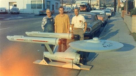 Photo of Original STAR TREK Enterprise Model With The Men Who Built It — GeekTyrant