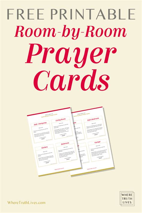 Free Printable Room-by-Room Prayer Cards - WHERE TRUTH LIVES