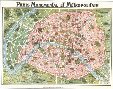 Map of Paris circa 1910 | Victorian Paris