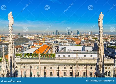 Skyline of Milan, Italy stock photo. Image of monument - 167144080