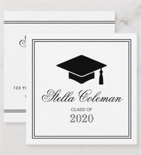 Graduation Name Cards Template