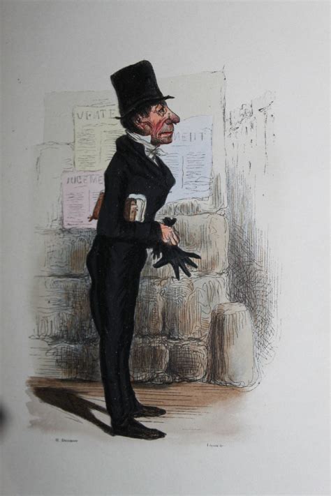 1840-1842 Honoré Daumier caricature coloriée et gommée gravure sur bois par graveur BIROUSTE ...