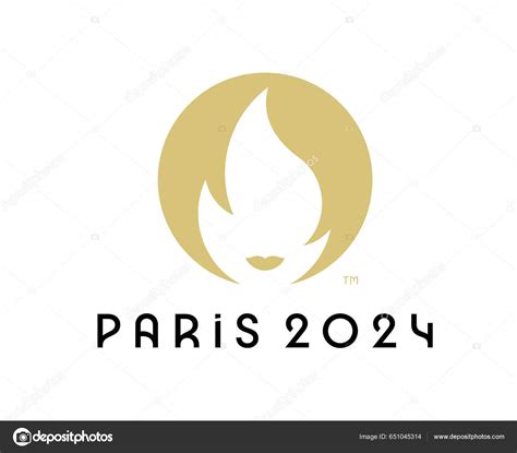 París 2024 Logo Juegos Olímpicos Oficiales Símbolo Diseño Abstracto ...