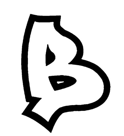 Graffiti Alphabet Letter B coloring page - Download, Print or Color ...