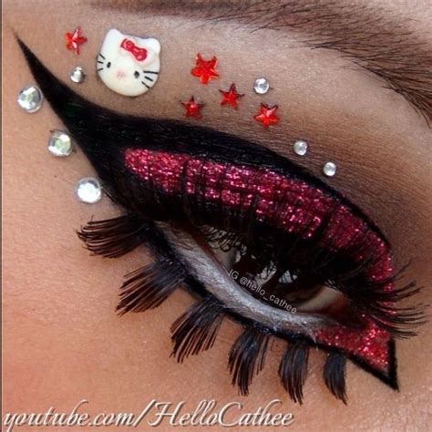 #hello kitty #eye makeup | Hello kitty makeup, Cat eye makeup, Eye makeup