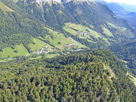 Villages in the French Alps Stock Image - Image of panorama, france ...