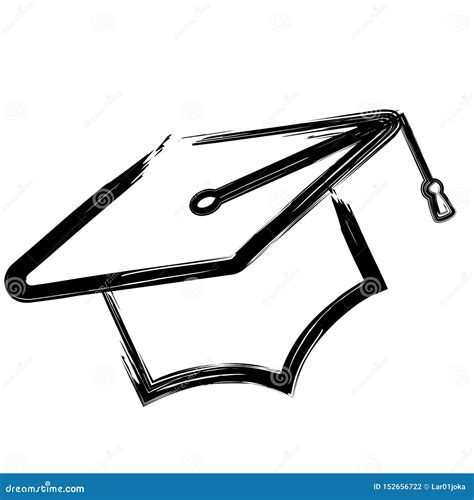 Sketch of a graduation cap stock vector. Illustration of sketch - 152656722