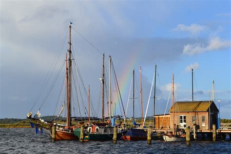 Port,rainbow,boats,nature,mood - free image from needpix.com