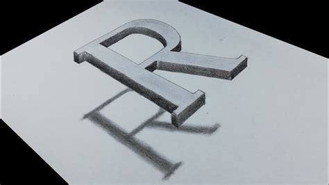 How To Draw 3d Letters Easy Drawing3d Letter R Easy 3d Drawingsart ...