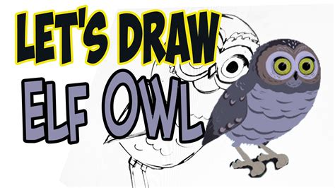 Drawing Elf Owl from Wild Kratts! (Basic shapes and lines) | Elf owl ...