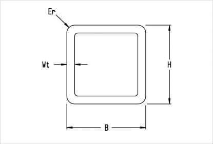 Metalworking Supplies Stainless Steel SQUARE BOX Section grade 316-6 Sizes & 8 Lengths Available ...