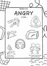 FREEBIE When Im Angry Coloring Page  Anger Regulation Tools And sketch template