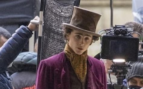 Timothée Chalamet Spotted Filming Willy Wonka Reboot In Full Costume