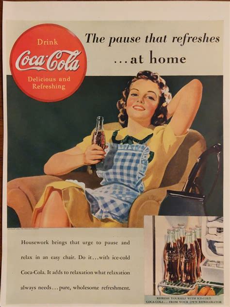 1939 vintage coca-cola print ad. The pause that refreshed...at home | eBay