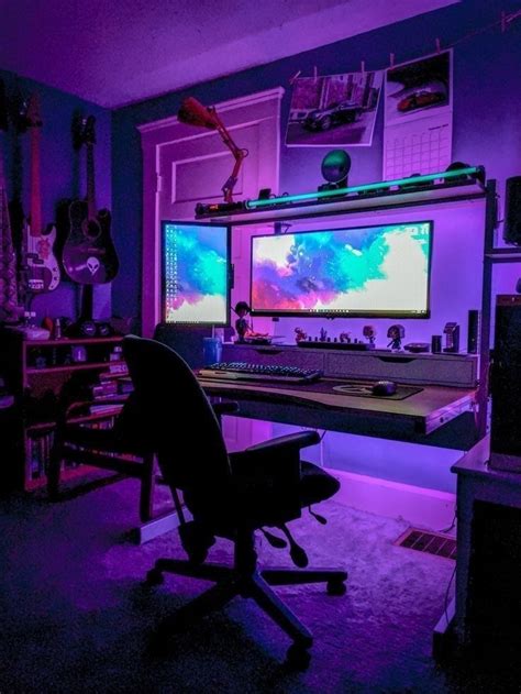 25 Epic Gaming Room Setups! & Tips to Improve Yours! - Tasteful Tavern | Computer gaming room ...