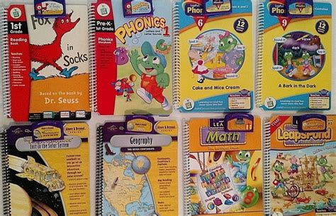 Lot of 8 LeapFrog LeapPad QuantumPad Phonics Books Cartridges Activity ...