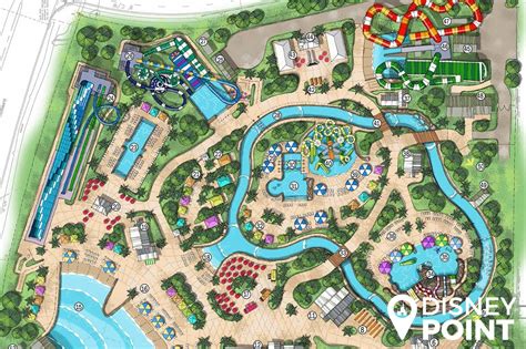 Island H2O Live! Water Theme Park Map - Disney Point Orlando