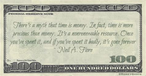 Neil A. Fiore: Myth Time is Money - Money Quotes DailyMoney Quotes Daily