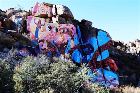 ROY PURCELL ROCK MURALS – CHLORIDE ARIZONA – Rick Beach