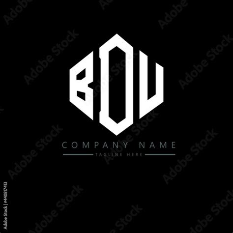 BDU letter logo design with polygon shape. BDU polygon logo monogram ...