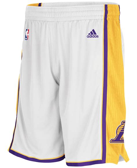 Adidas Men'S Los Angeles Lakers 3G Swingman Shorts in White for Men | Lyst