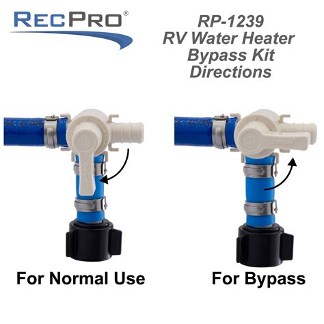 RV Water Heater Bypass Pressurized Hose and Fittings Kit - RecPro