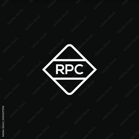 RPC letter design for logo and icon.RPC monogram logo.vector illustration with black background ...