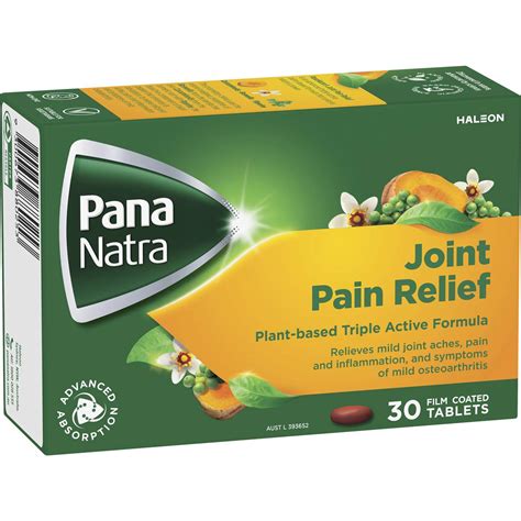 Pananatra Joint Pain Relief With Curcumin And Boswellia 30 Pack ...