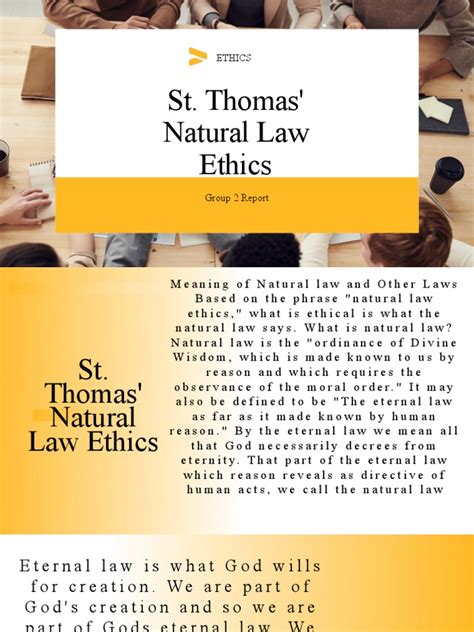 Ethics Report | PDF | Natural Law | Thomas Aquinas