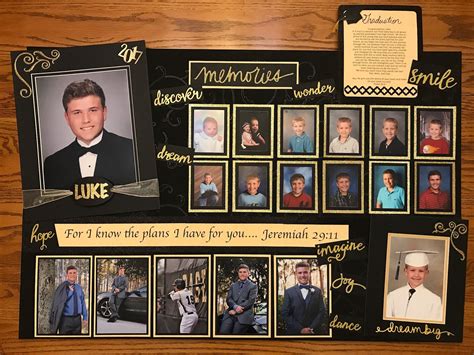 Luke's graduation memory board. This picture is for idea purposes only.