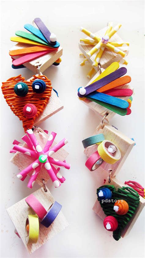 parrot toy balsa wood toy www.pdstoys.com | Homemade bird toys, Diy ...