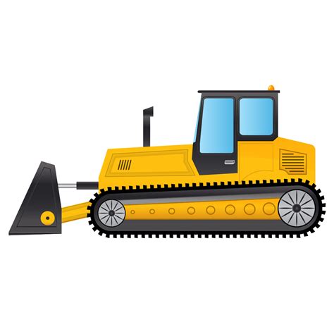 Cartoon Bulldozer Drawing - Cartoon Bulldozer. Vector Illustration Of ...