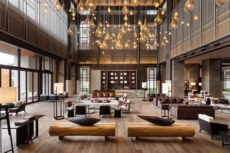 Shenzhen Marriott Hotel Golden Bay | Hotel lobby design, Lobby interior design, Lobby design