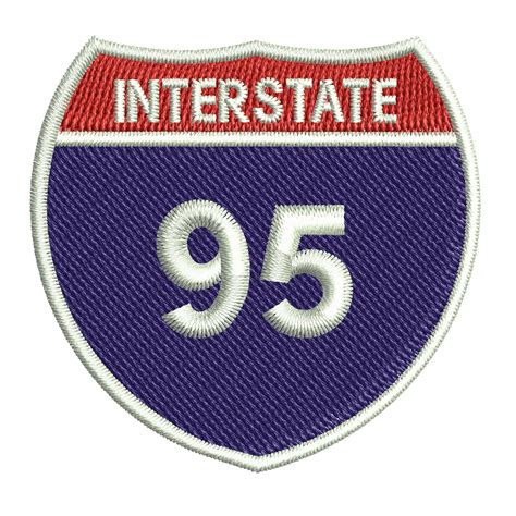 Interstate 95 Sign | City/State Digitized Embroidery Design | e4Hats ...