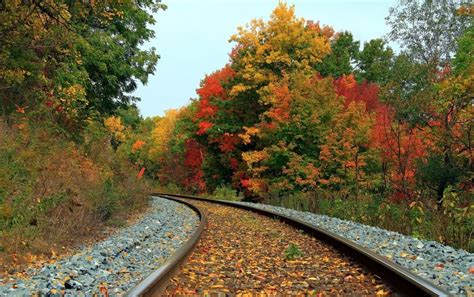 Autumn Train Track Wallpapers - Wallpaper Cave