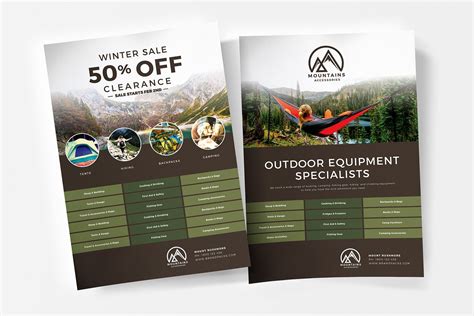 Free Camping Poster Template for Photoshop & Illustrator - BrandPacks | Flyer template, Poster ...