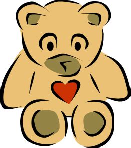 Teddy Bears With Hearts Clip Art at Clker.com - vector clip art online, royalty free & public domain