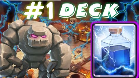 NEW STRONGEST GOLEM LIGHTNING DECK | CLASH ROYALE IN HINDI - YouTube